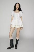 Kimchi Blue Angela Eyelet Babydoll Tunic Top