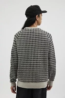 Katin Check Pattern Raglan Sleeve Crew Neck Sweater