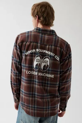 Loser Machine X MOONEYES Charlie Plaid Long Sleeve Button-Down Work Shirt