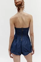 BDG Rylee Strapless Denim Romper