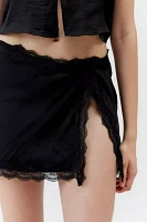 Out From Under Genevieve Satin Mini Skirt