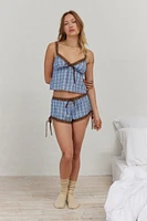 Out From Under Cher Broderie Plaid Cami