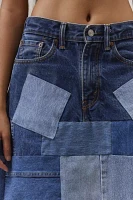 Urban Renewal Remade Denim Patchwork Maxi Skirt