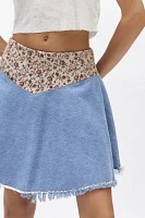 Urban Renewal Remade Tapestry Yoke Denim Skirt