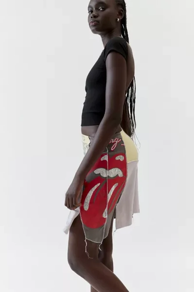 Urban Renewal Remade Pieced Music Tee Mini Skirt
