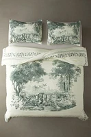 Goose Toile Breezy Cotton Percale Duvet Cover