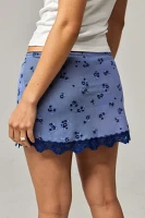 UO Printed Slip Mini Skirt