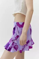 Urban Renewal Remnants Floral Ruffle Micro Mini Skirt