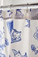 Delft Cat Shower Curtain