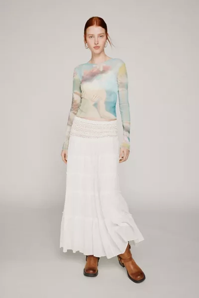 Kimchi Blue Elle Tiered Maxi Skirt