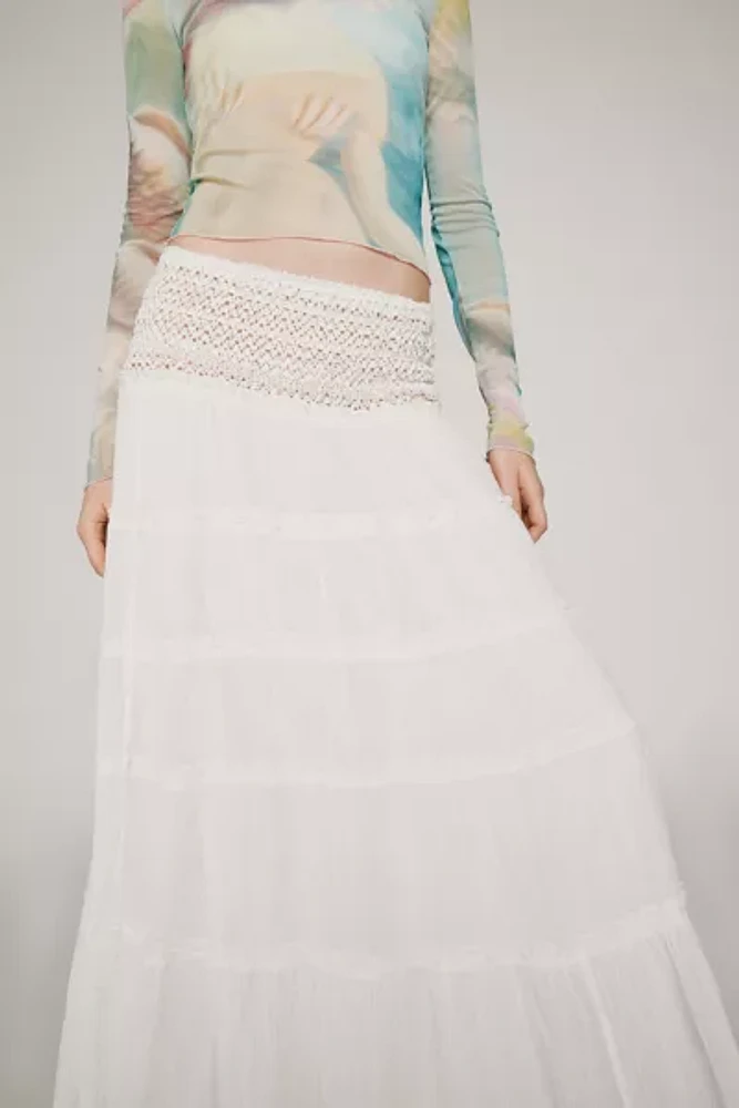 Kimchi Blue Elle Tiered Maxi Skirt