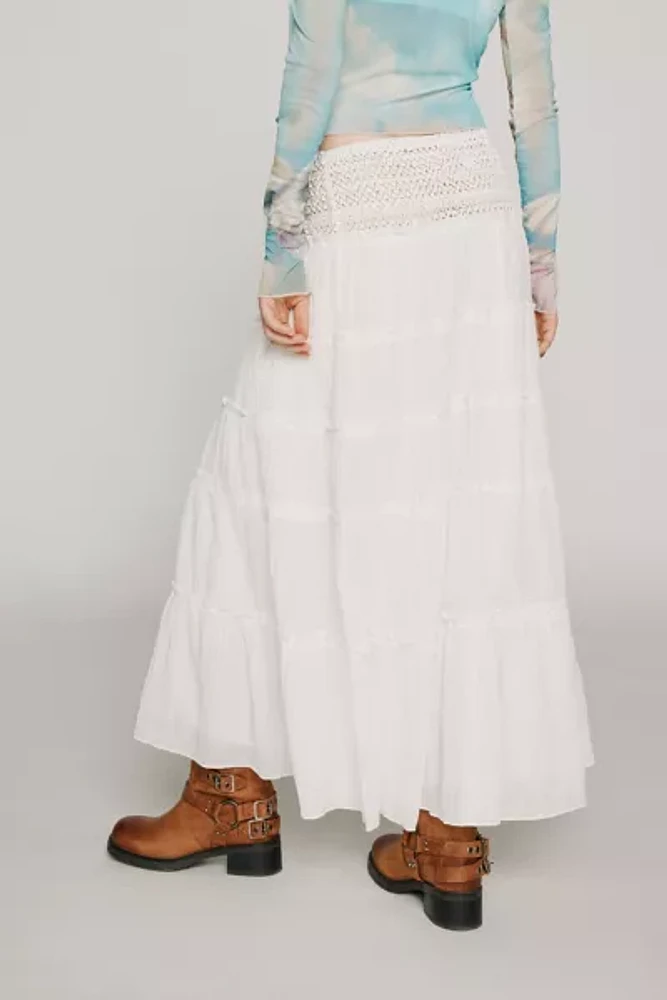 Kimchi Blue Elle Tiered Maxi Skirt