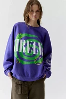 Nirvana Helix Smile Oversized Loose Crew Neck Sweatshirt