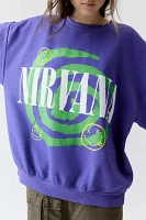 Nirvana Helix Smile Oversized Loose Crew Neck Sweatshirt