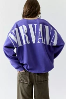 Nirvana Helix Smile Oversized Loose Crew Neck Sweatshirt