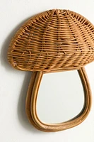 Mushroom Rattan Wall Mirror