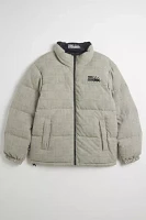 First Down Glencheck Reversible Bubble Puffer Jacket