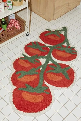 Shaped Tomato Vine Tufted Rug