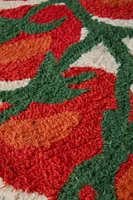 Shaped Tomato Vine Tufted Rug