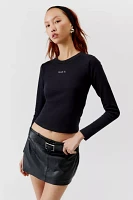 French Connection FCUK It Cropped Long Sleeve Tee