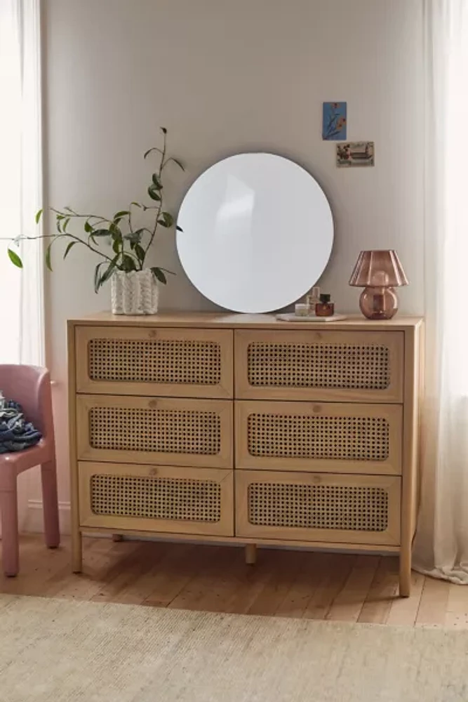 Kieran Cane 6-Drawer Dresser