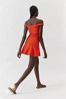 UO Sage Drop Waist Mini Dress