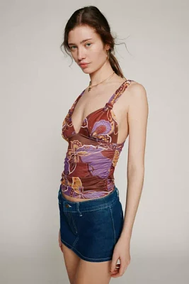 Kimchi Blue Kennedi Printed Knot Tank Top