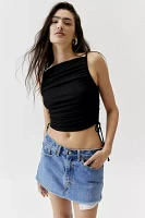 Urban Renewal Remnants Textured Side Ruched Tank Top