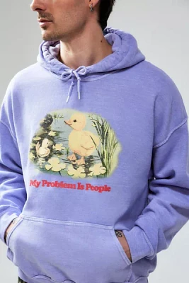 UO Blue My Problem Is People Hoodie Sweatshirt