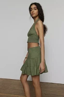 Urban Renewal Made LA EcoVero™️ Linen Tiered Mini Skirt