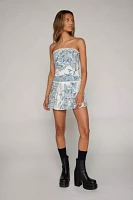 Motel Payoda Bandeau Drop Waist Mini Dress