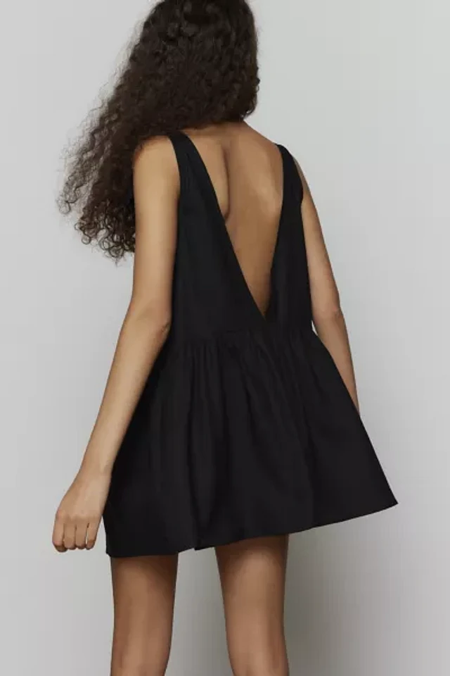 Urban Renewal Made LA EcoVero Linen Tie Shoulder Tunic Mini Dress |  Pacific City
