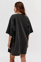Hole Gradient Washed Destroyed T-Shirt Dress