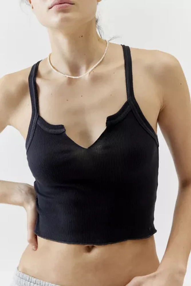Out From Under Notched Cropped Tank Top