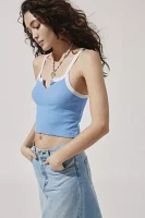 Out From Under Notched Cropped Tank Top