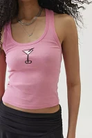 Martini Embroidered Tank Top