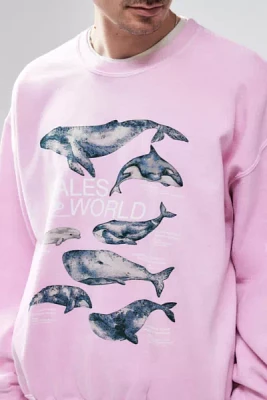 UO Pink Whales World Sweatshirt