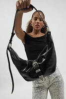 Marge Sherwood Black Belted Hobo Bag