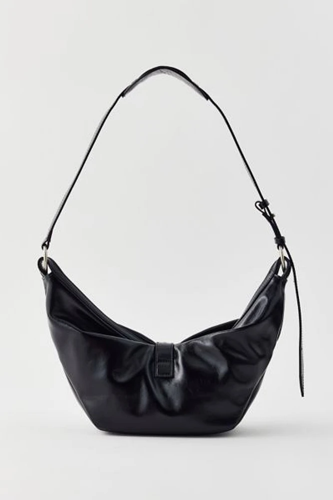 Marge Sherwood Black Belted Hobo Bag