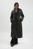 Silence + Noise Luna Faux Leather Trench Coat