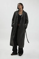 Silence + Noise Luna Faux Leather Trench Coat