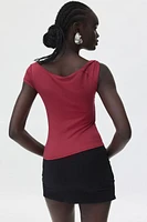 Silence + Noise Grace Fitted One-Shoulder Top