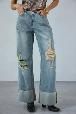 True Religion Leila Cuffed Low Rise Baggy Jean