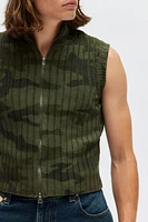 Jaded London Camo Polar Vest