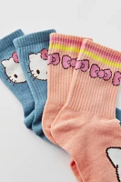 Hello Kitty Ribbed Mid-Crew Sock 2-Pack
