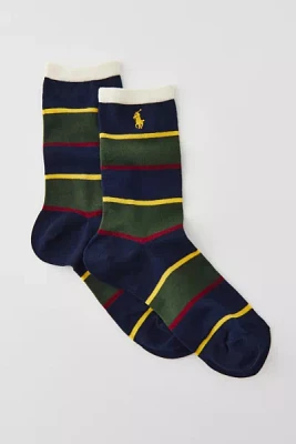 Polo Ralph Lauren Preppy Stripes Crew Sock