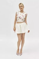 For Love & Lemons Amandine Quilted Floral Crop Top