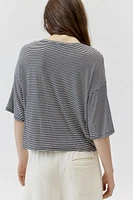 Urban Renewal Remnants Striped Drippy Short Sleeve Top