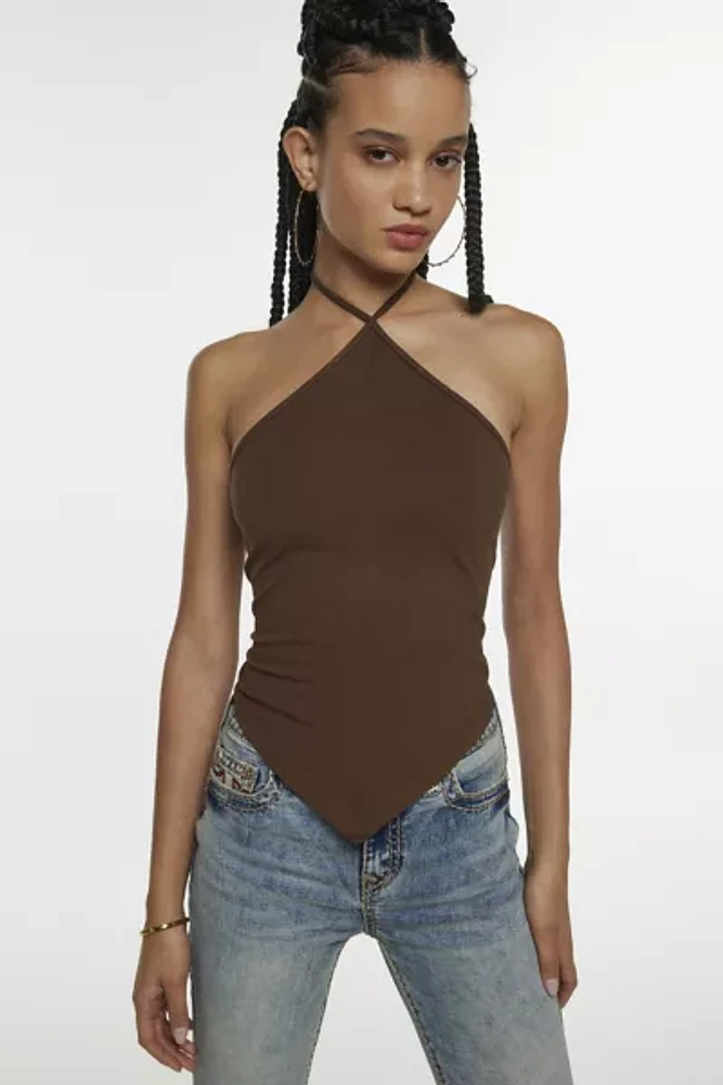 Silence + Noise Jules Y Neck Halter Top