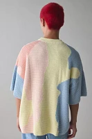 Mouty Puff Knit Pullover Short Sleeve Sweater